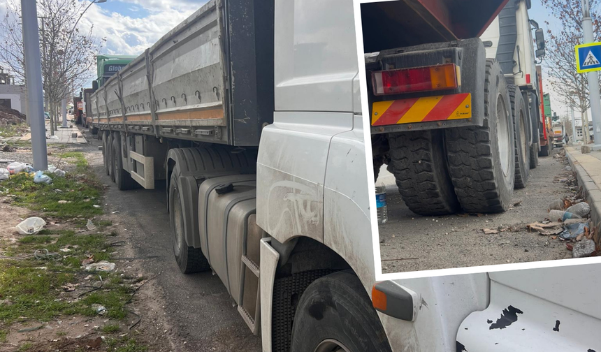 Diyarbakır’da Park halindeki TIR’lar tehlike saçıyor!