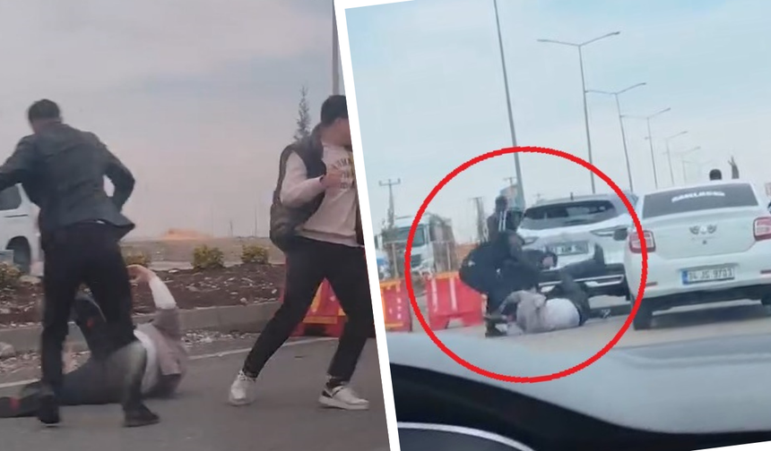 Diyarbakır’da trafikte yol verme kavgası!