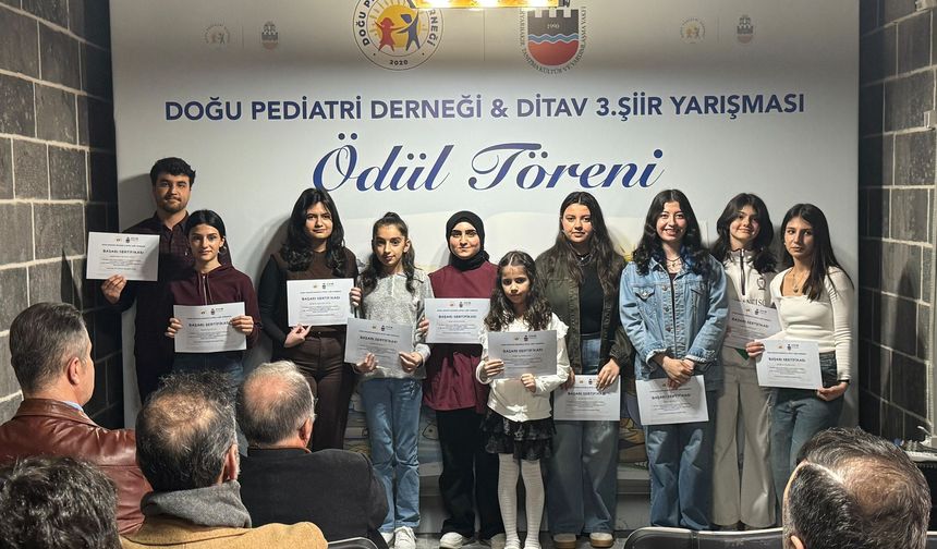 Diyarbakır’da “Ekoloji” temalı şiir yarışmasında minik şairlere ödül