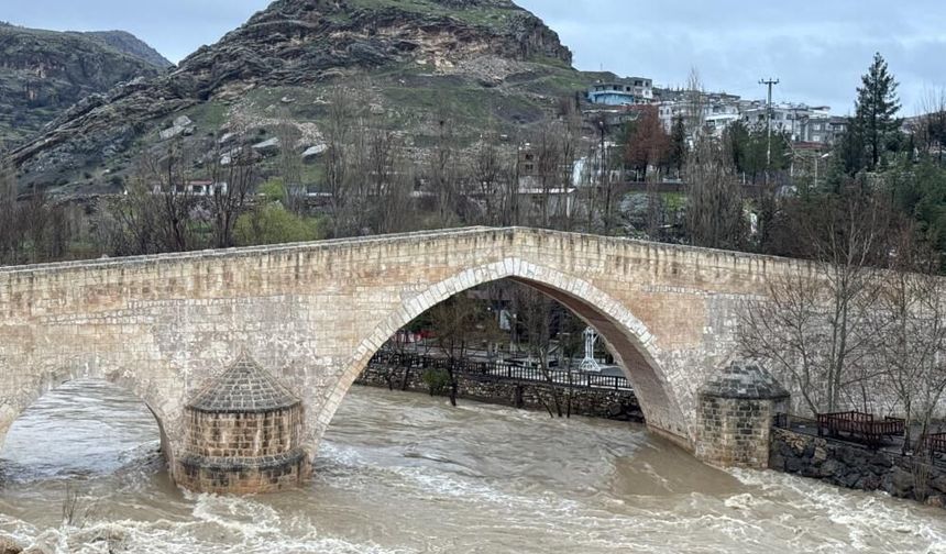 Diyarbakır’da Sinek Çayı taştı, tarihi köprü çevresindeki işletmeleri su bastı