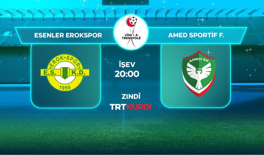 Amedspor’un maçı TRT Kurdi’de