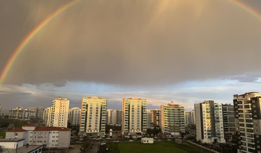 Diyarbakır’da yağmur sonrası kartpostallık görüntü
