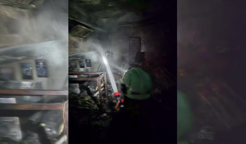 Diyarbakır’da cam balkon üretim atölyesinde korkutan yangın