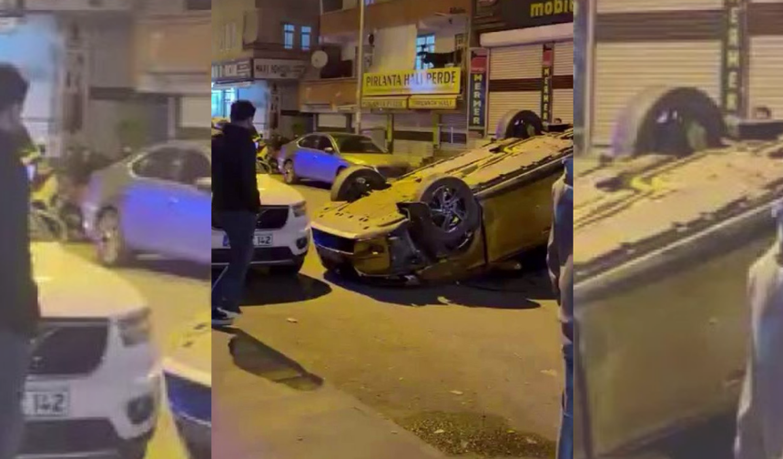 Diyarbakır’da otomobil takla attı: Yaralılar var