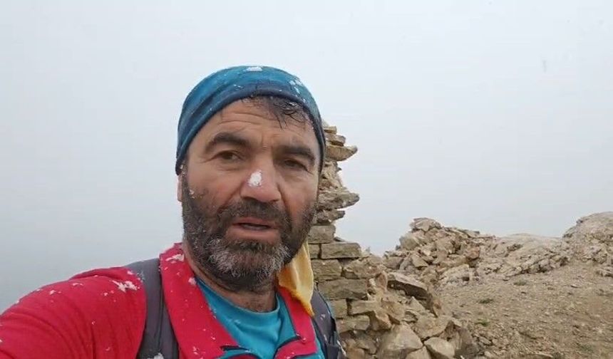 Diyarbakır’da Makam Dağının zirvesinde beyaz sürpriz