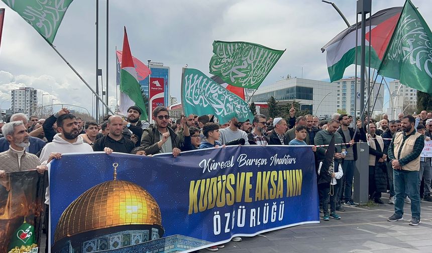 Diyarbakır’da İsrail Protestosu! “Filistinli esirlere idam kabul edilemez”