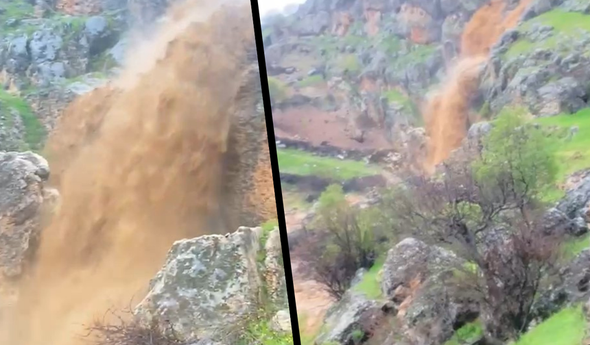 Diyarbakır’da sağanak sonrası şelalede görsel şölen!