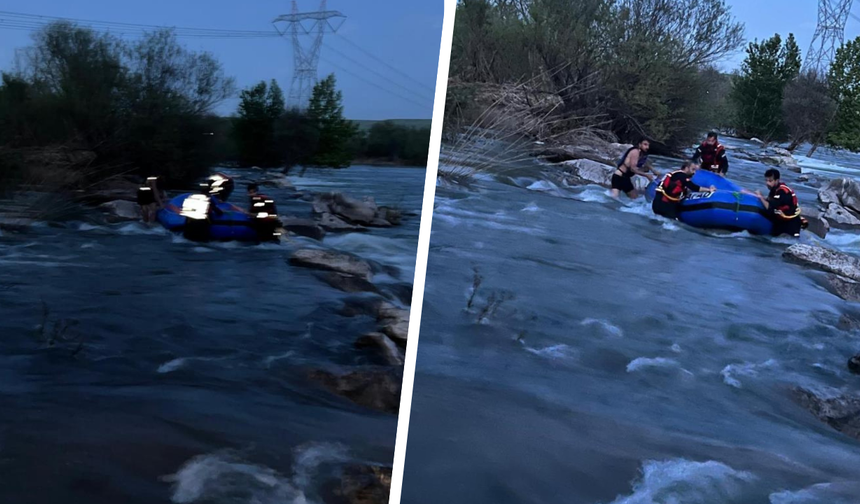 Diyarbakır’da Dicle Nehri'nde tehlikeli anlar: Mahsur kalan genç kurtarıldı