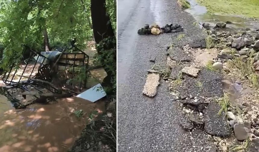 Diyarbakır'da hayat sağanak yağışla durdu