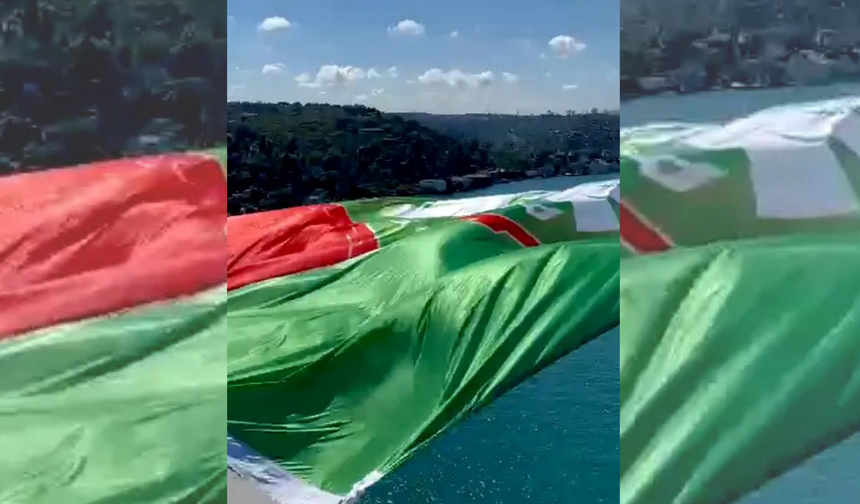 FSM Köprüsü’nde tarihi an: Amedspor Bayrağı Boğaz’da dalgalandı