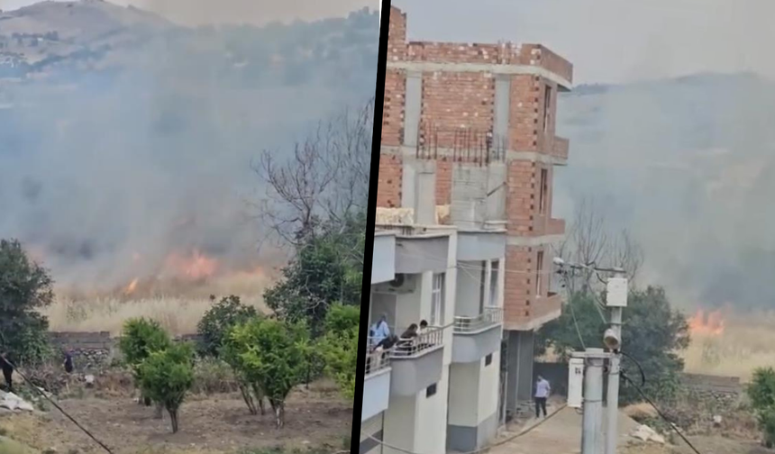 Diyarbakır Çermik’te anız yangını paniği!