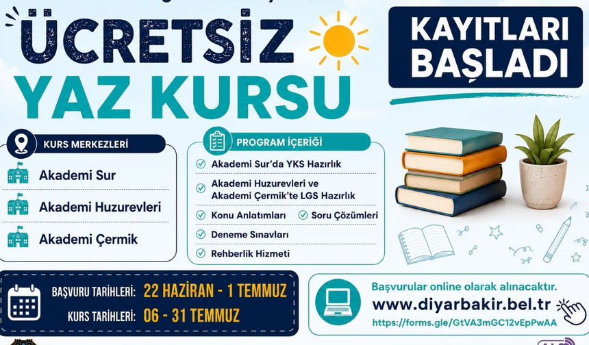 Diyarbakır’da öğrencilere yaz tatili desteği