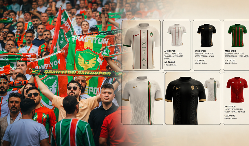 Amedspor’un 2026/27 sezonu formaları satışa çıktı: 6 farklı tasarım, tek fiyat