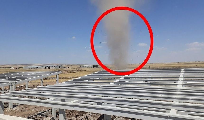 Diyarbakır semalarında hortum: Vatandaşlar o anları görüntüledi
