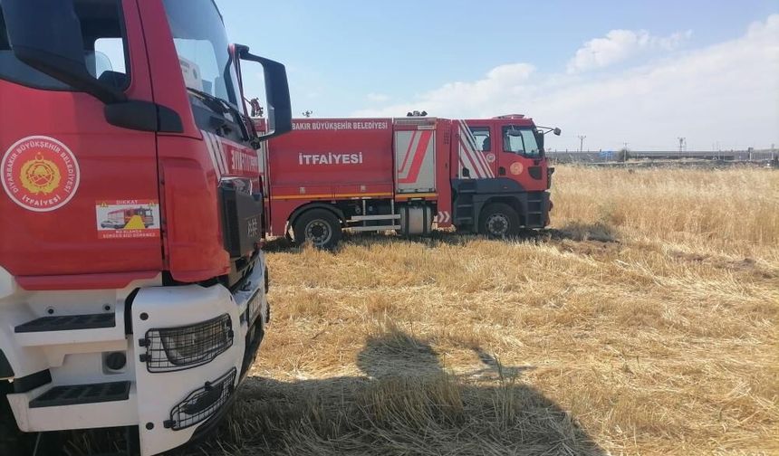 Diyarbakır'da peş peşe anız yangınları