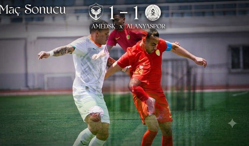 Amedspor, Alanyaspor ile hazırlık maçında 1-1 berabere kaldı