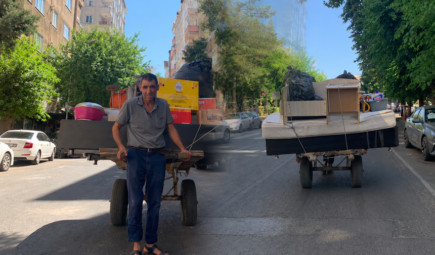 Diyarbakır'da tek böbrekle 10 çocuğu için sırtında hayat taşıyor