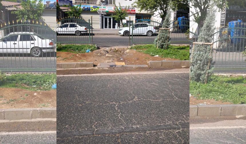 Diyarbakır Bağlar'da orta refüj geçitleri aylardır onarılmıyor