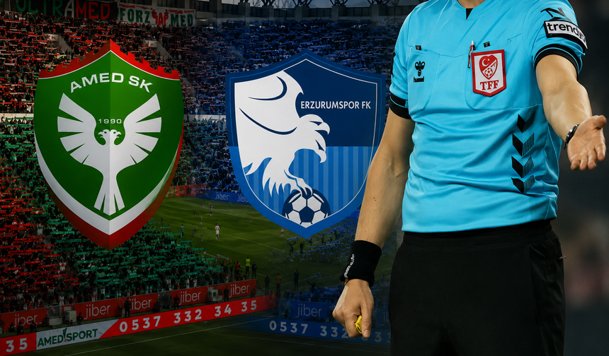 Amedspor-Erzurumspor maçının hakemi belli oldu