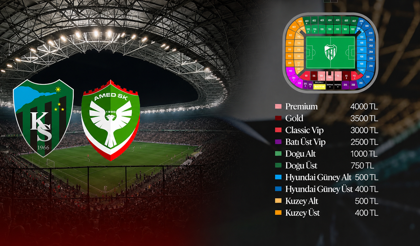 Amedspor - Kocaelispor maçı biletleri satışa çıktı: Fiyatlar belli oldu