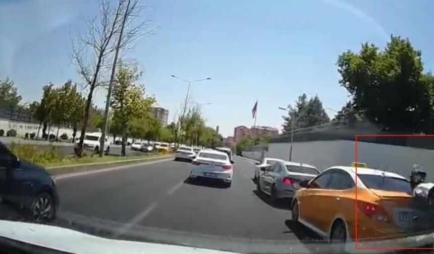 Diyarbakır’da trafikte korkutan anlar