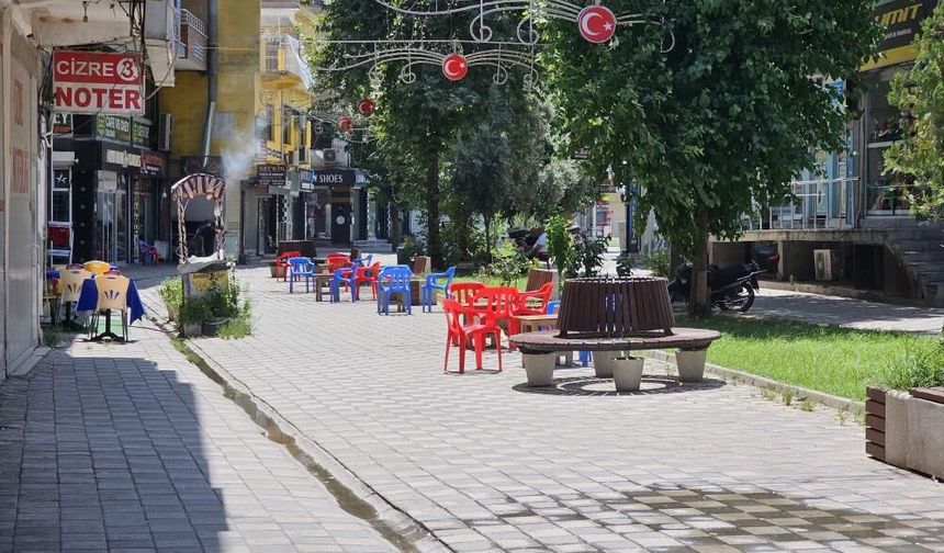Cizre'de 49 derece sıcaklık caddeleri boşalttı