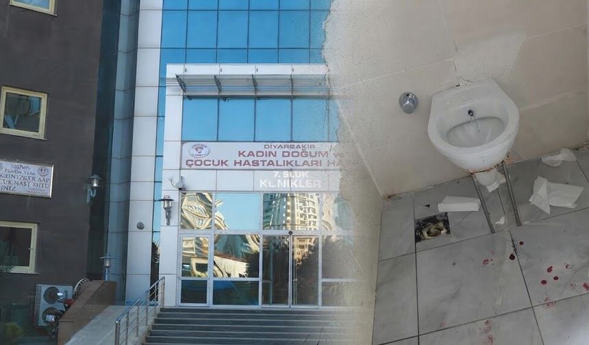 Diyarbakır’daki hastanede şaşırtan olay: Kanlı peçeteleri dışarıdan getirip lavabolara bıraktı
