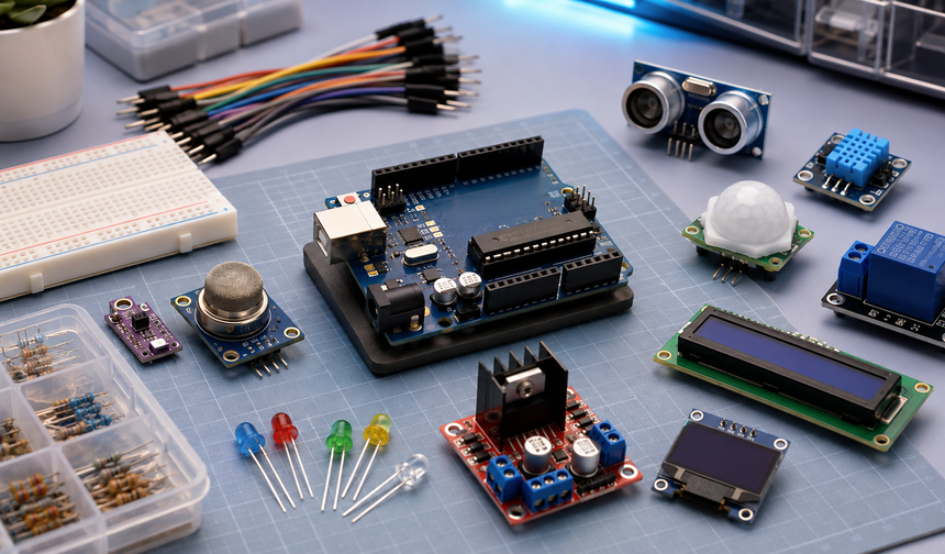 Arduino Projelerine Başlarken Kullanılan Temel Modül ve Sensörler