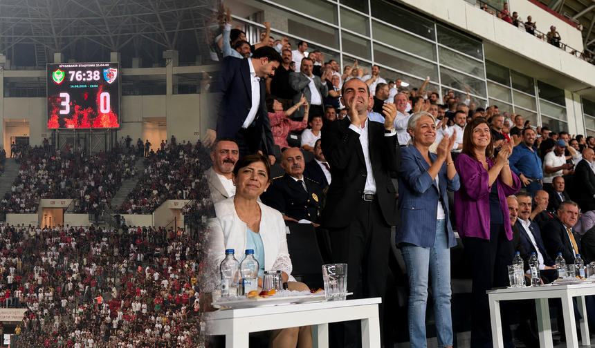 Diyarbakır’da Süper Lig heyecanı: Serra Bucak tribünden destek verdi