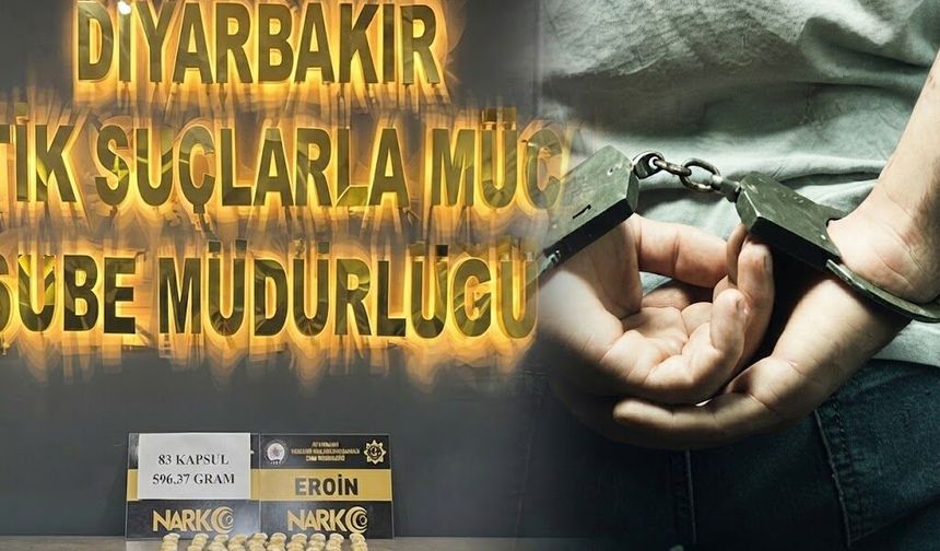 Diyarbakır’da yakalandı, iç beden muayenesinde 596 gram eroin çıktı