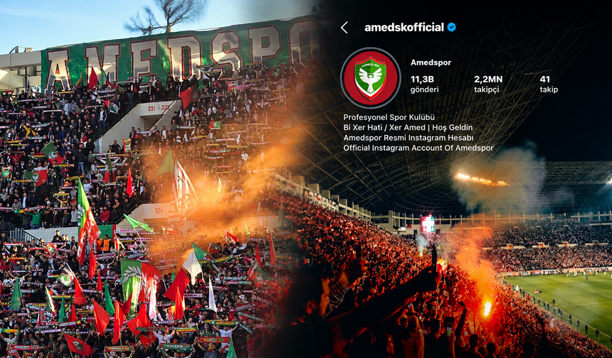 Amedspor’un sosyal medyası uçuşa geçti! 2,2 milyon takipçiyi aştı