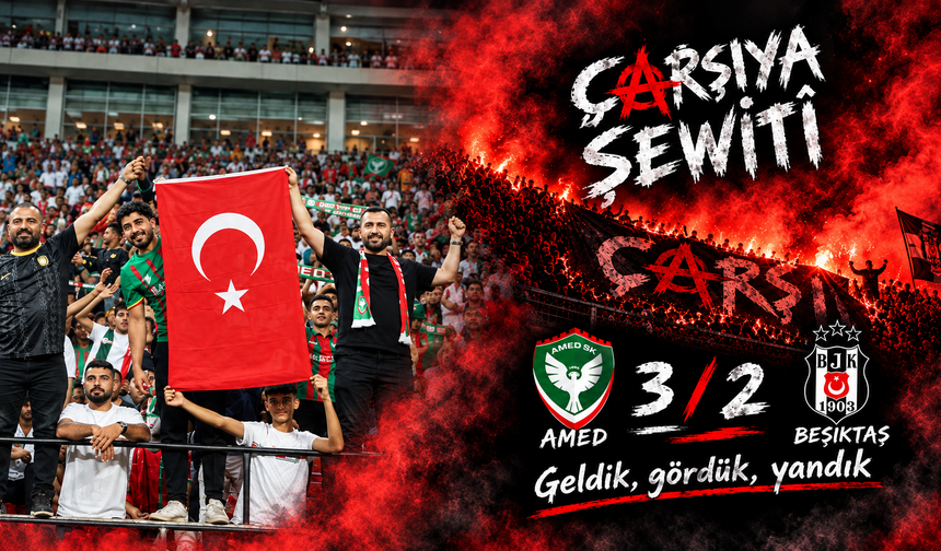 Amedspor’dan Beşiktaş’ın Çarşı grubuna “Çarşiya Şewitî” göndermesi