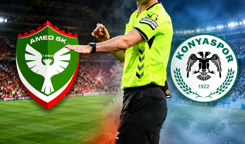 Amedspor-Konyaspor maçının hakemi belli oldu
