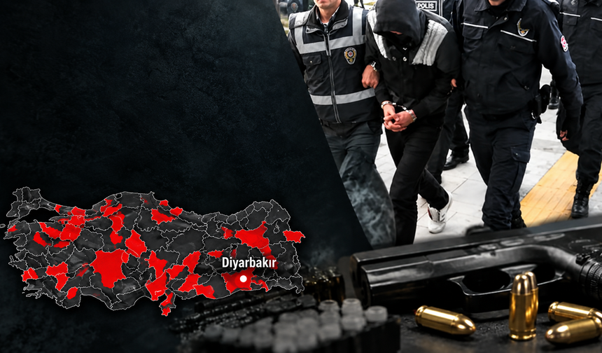 Diyarbakır dahil 16 ilde suç örgütlerine operasyon: 55 kişi tutuklandı