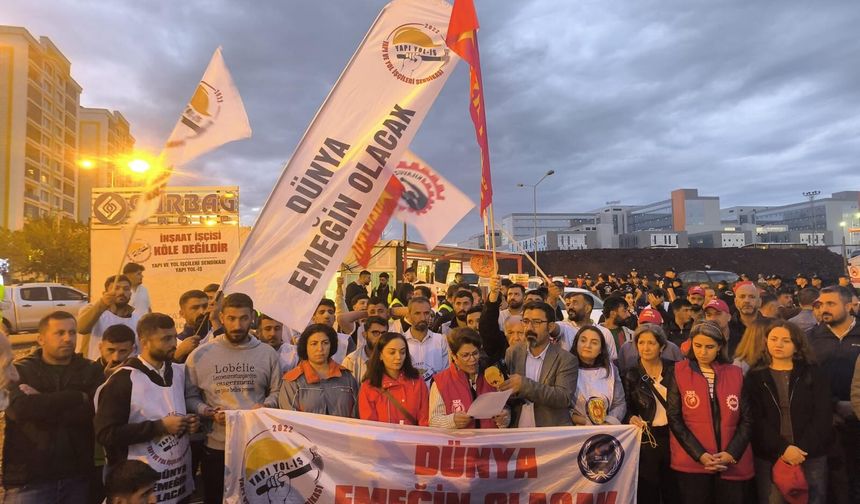 Diyarbakır Şehir Hastanesi şantiyesinde "işten kaçınma" eylemi 5. gününde