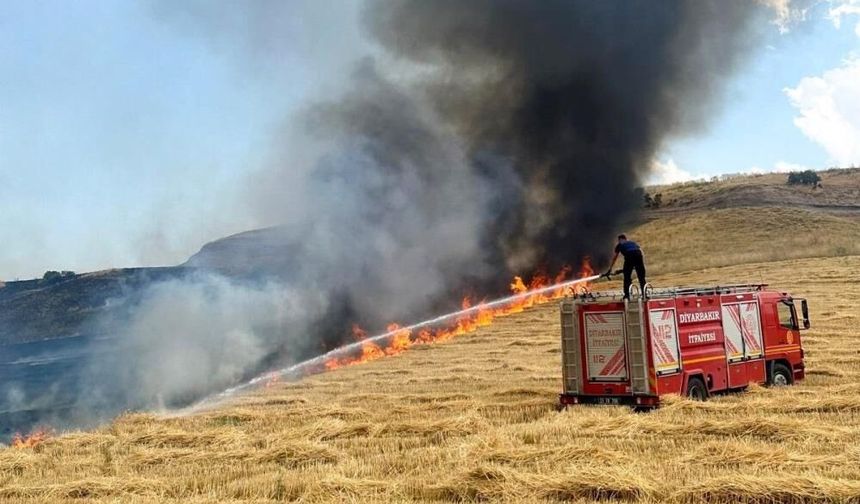 Diyarbakır’da anız yangınlarında dikkat çeken artış