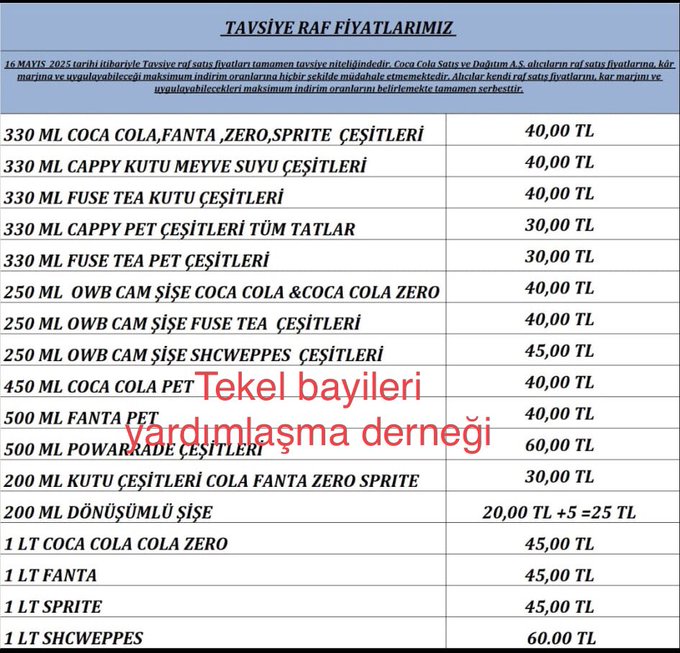 Içeçek Zam