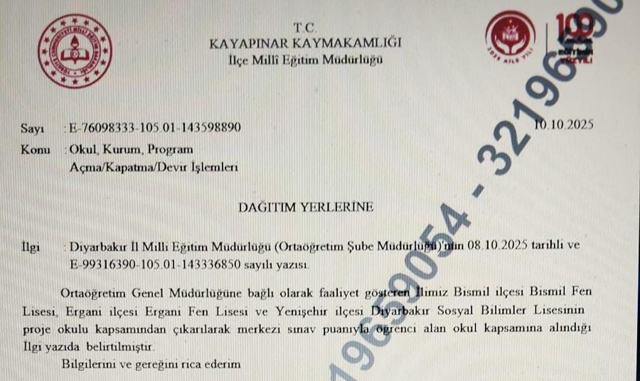 Kayapınar Kaymakanlığı Karar