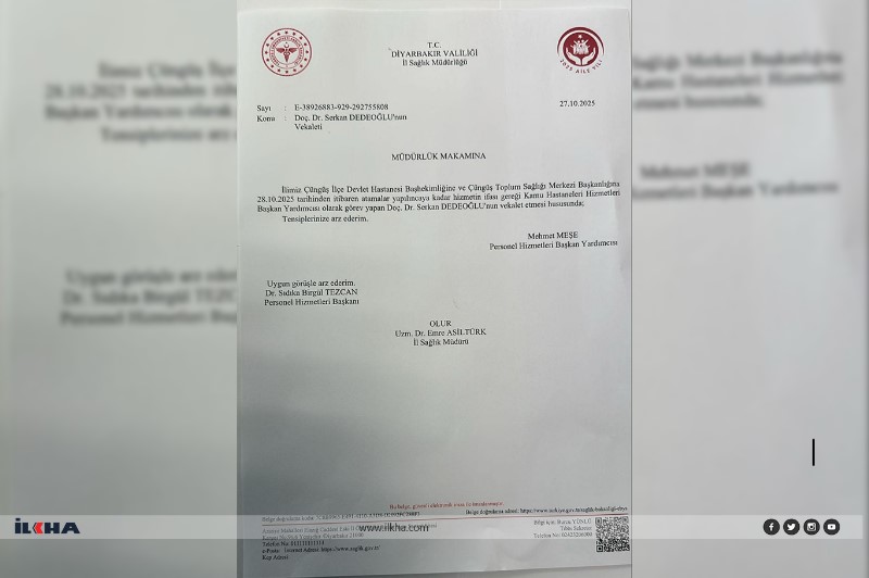 Sağlık Müdürlüğü Belge