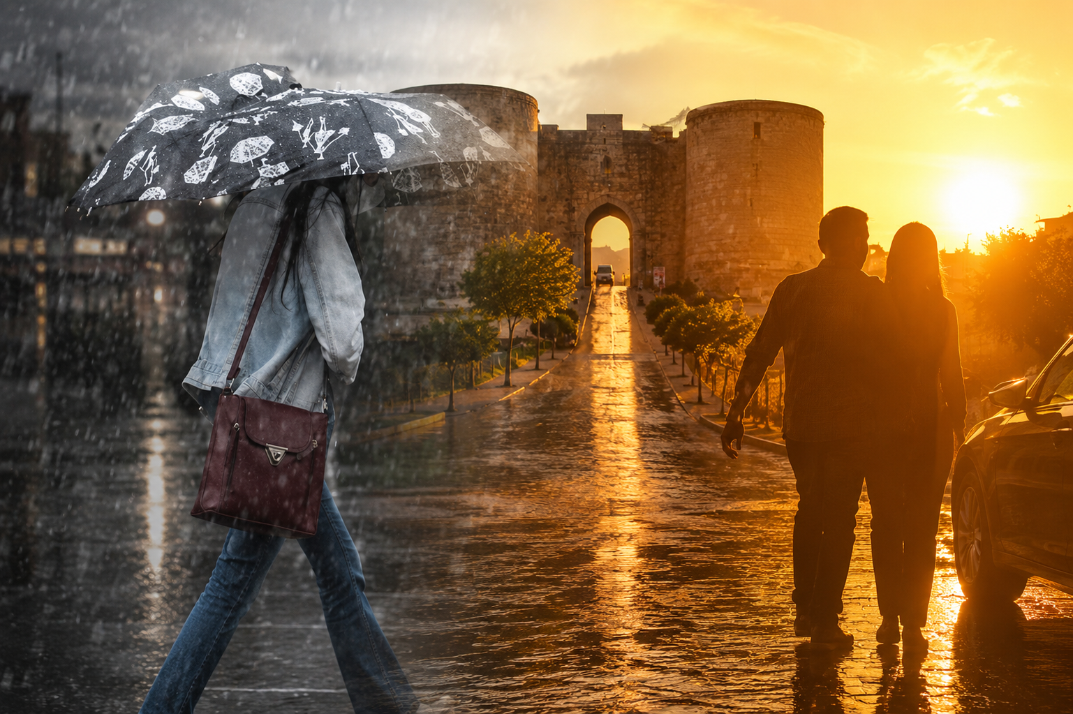 Diyarbakır’da sıcak hava yerini yağışa bırakıyor