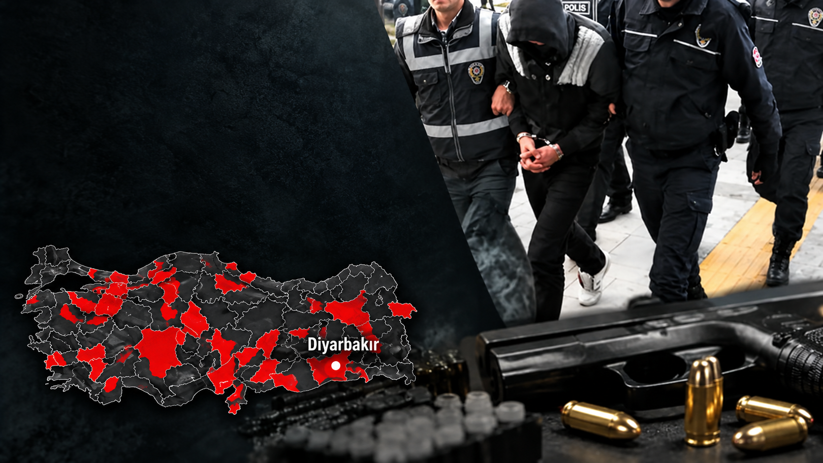 Diyarbakır dahil 16 ilde suç örgütlerine operasyon: 55 kişi tutuklandı