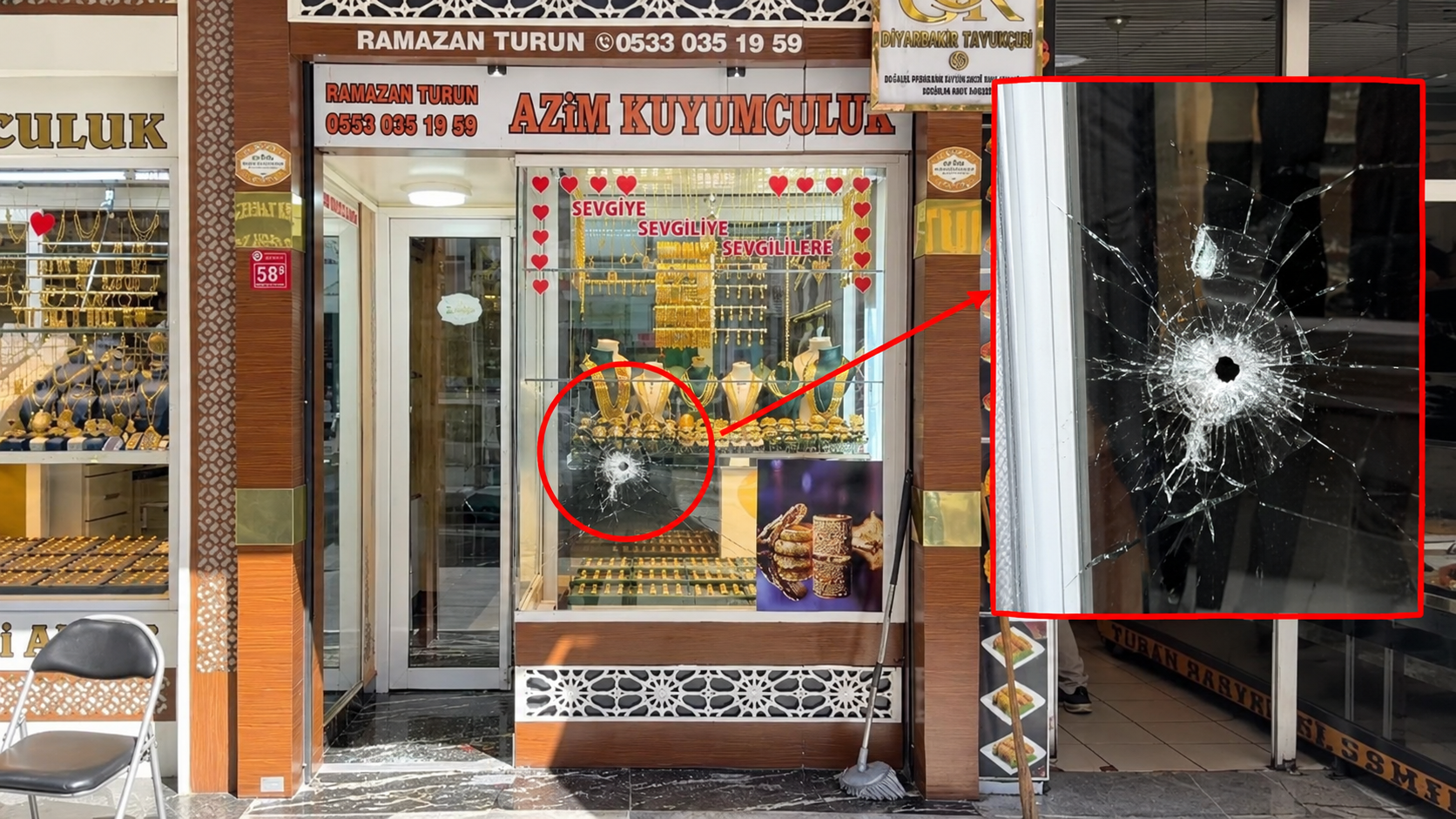 Diyarbakır’da kuyumcu dükkanına silahlı saldırı