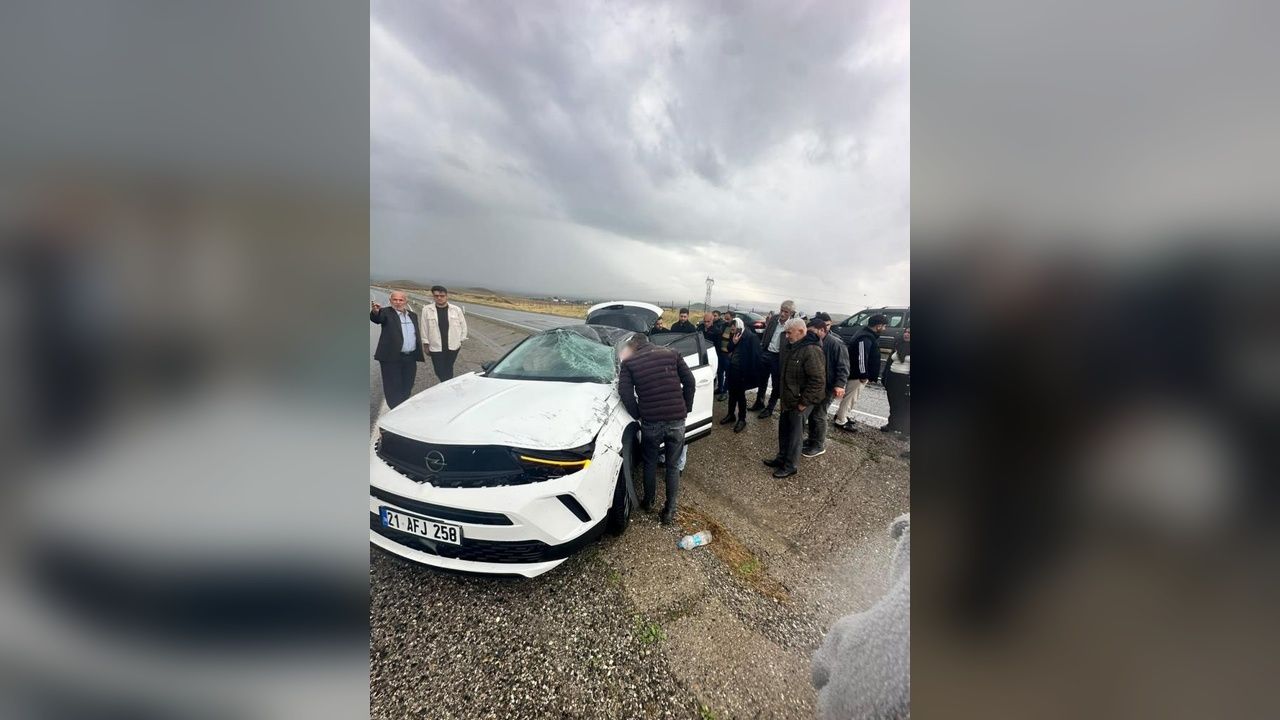Diyarbakır’da otomobil yoldan çıktı: 1 yaralı
